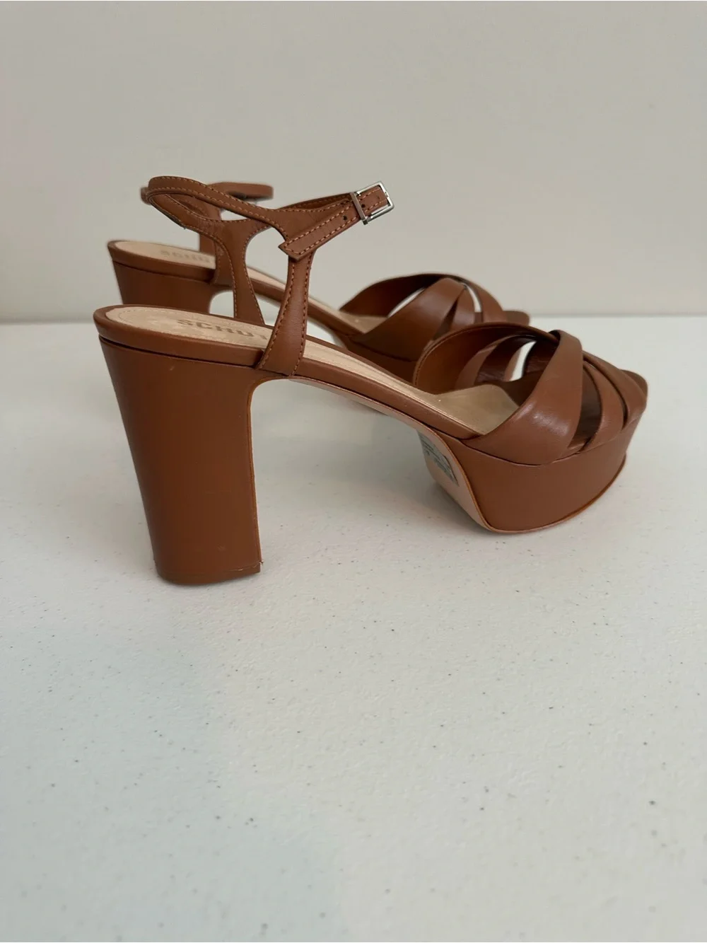 NWOT Women’s Schutz 11 Keefa Dark Tan Platform Sandals